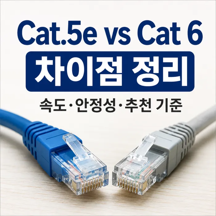 Cat.5e와 Cat 6 랜선의 속도와 성능 차이 비교