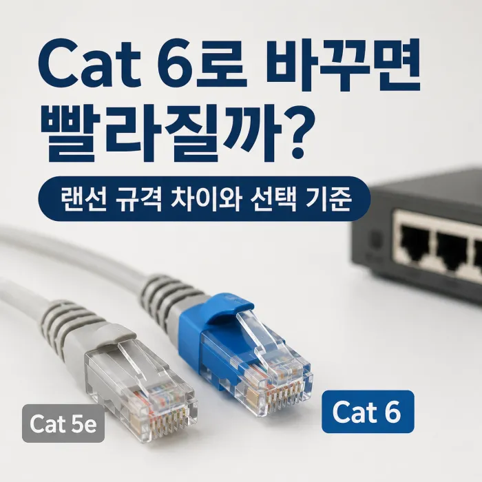 Cat 5e와 Cat 6 랜선 규격과 기가인터넷 속도 차이 비교