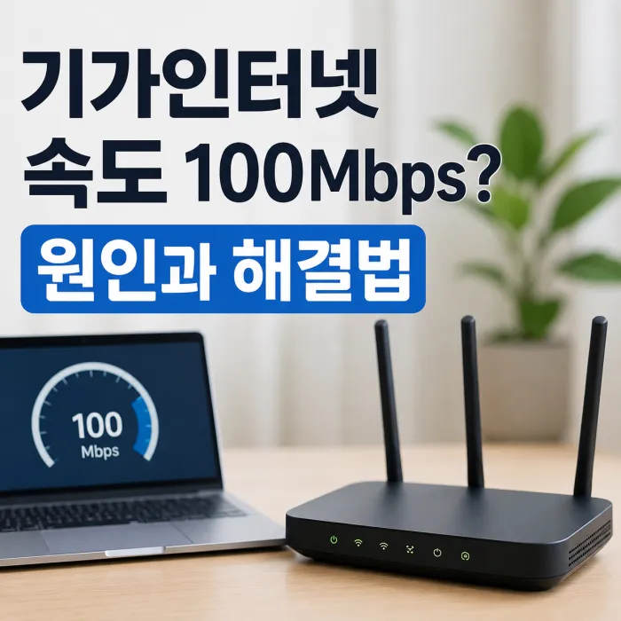 기가인터넷 와이파이 속도와 공유기 기가비트 포트 확인 방법