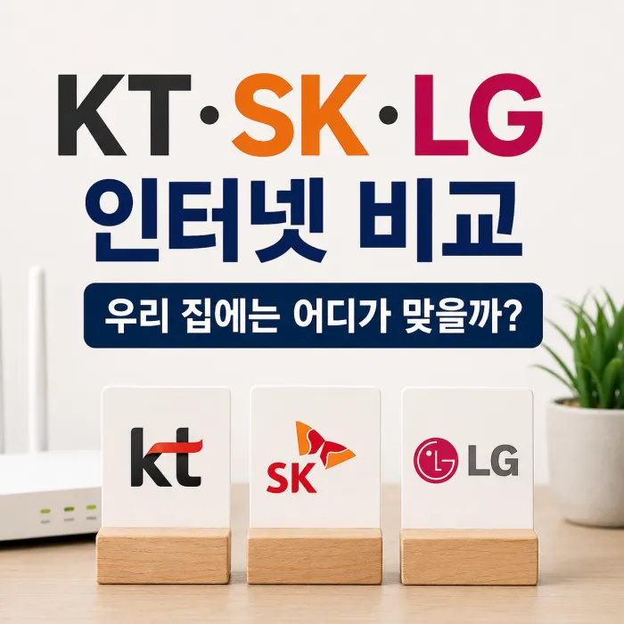 KT SK LG 인터넷 가입 조건과 통신사별 특징 비교