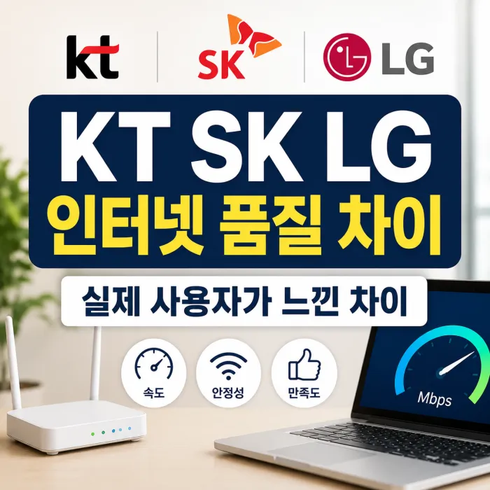 KT SK LG 인터넷 품질 차이와 실제 사용 환경별 통신사 비교