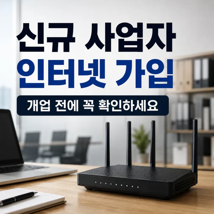 개업 전 확인해야 할 신규 사업자 인터넷 가입 체크리스트