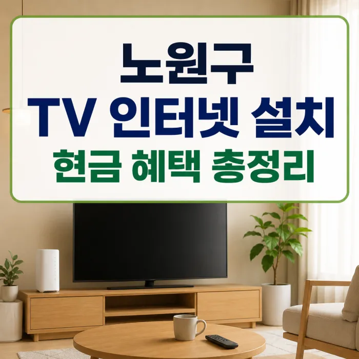 노원구 TV 인터넷 설치 온라인대리점 현금 사은품 비교