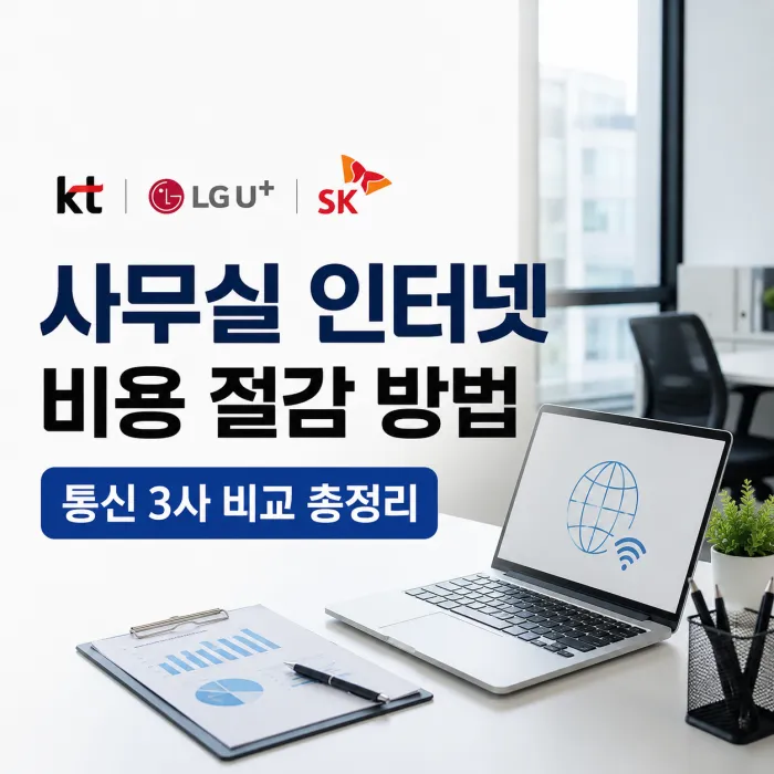 KT LG SK 사무실 인터넷 설치 비용과 기업용 회선 비교