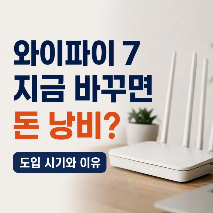 와이파이 7 공유기와 기존 와이파이 6 공유기의 교체 시기를 비교하는 이미지