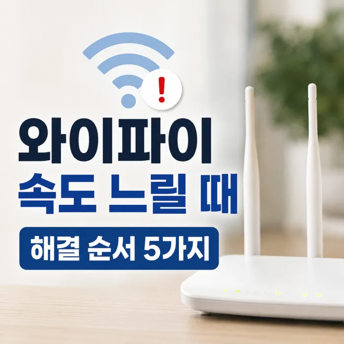 와이파이 속도가 갑자기 느려졌을 때 점검 순서