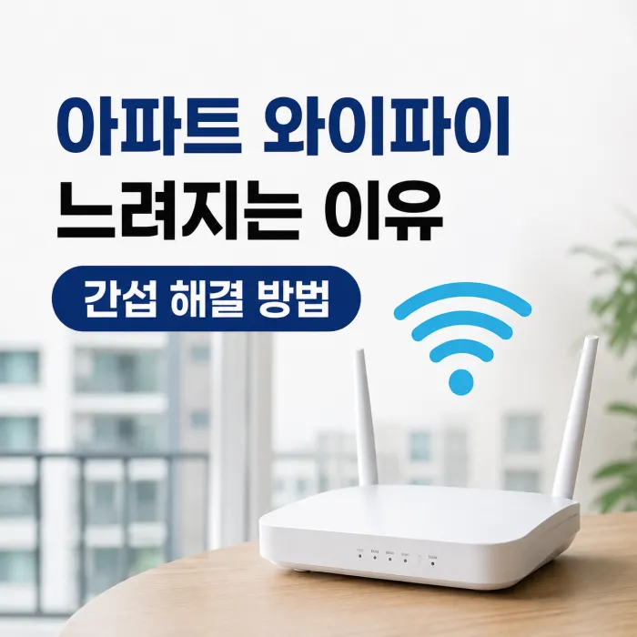아파트 와이파이 느려짐과 주변 세대 와이파이 간섭 해결 방법