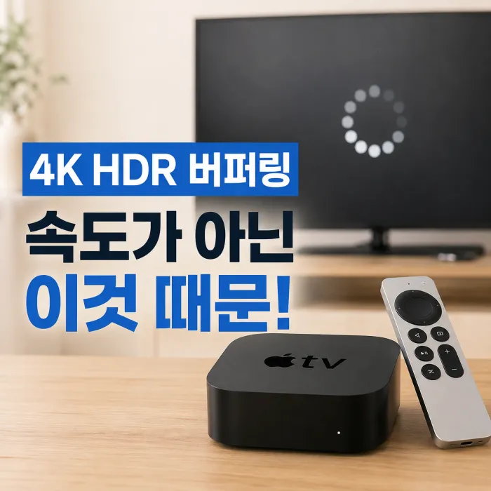 애플 TV와 크롬캐스트 4K HDR 버퍼링 및 해외 CDN 연결 원인 분석