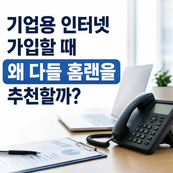 기업용 인터넷 가입 시 홈랜을 추천하는 이유와 사업장 인터넷 선택 기준