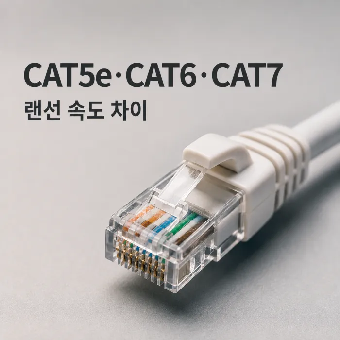 CAT5e CAT6 CAT7 랜선 종류와 기가인터넷 속도 비교