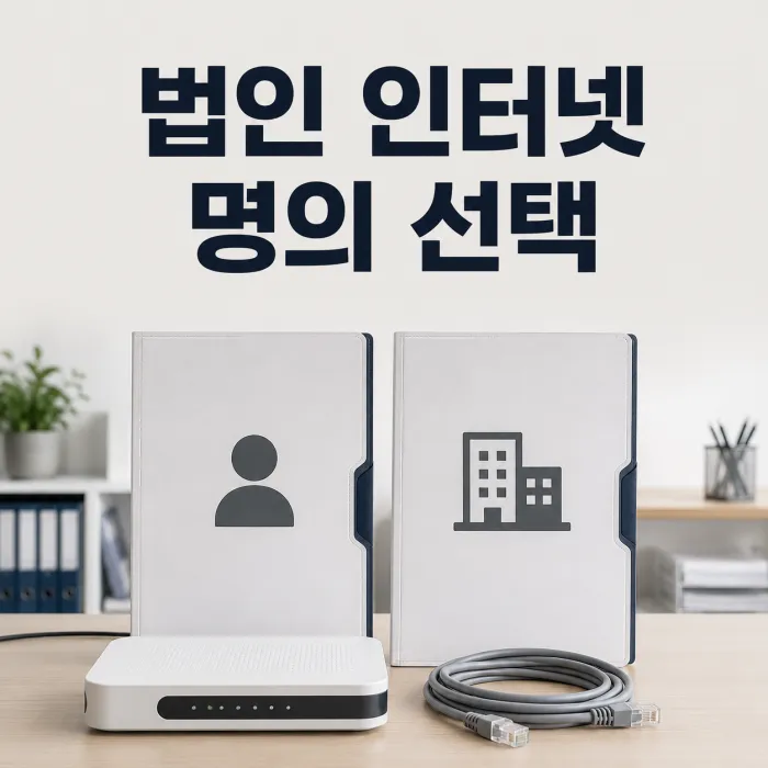 법인 인터넷 대표자 명의와 법인 명의 개통 전 확인사항
