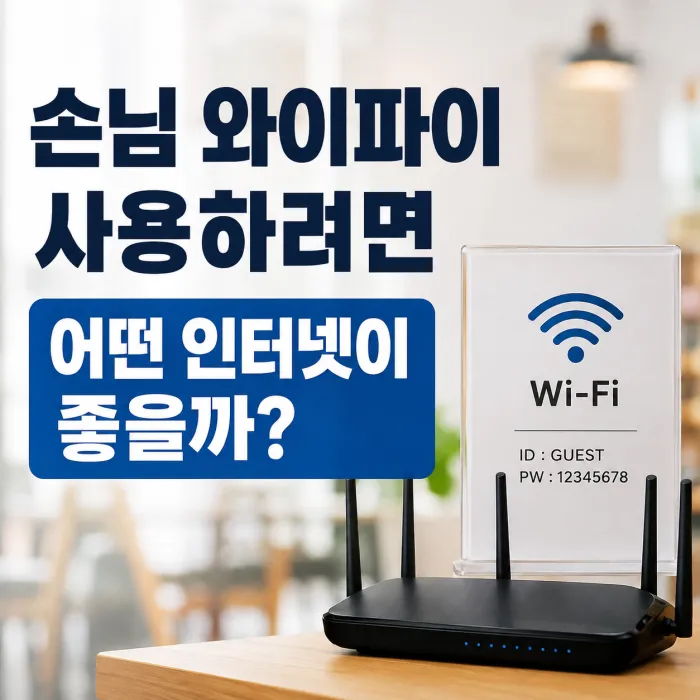 손님 와이파이와 POS CCTV를 함께 사용하는 매장 인터넷 선택 기준
