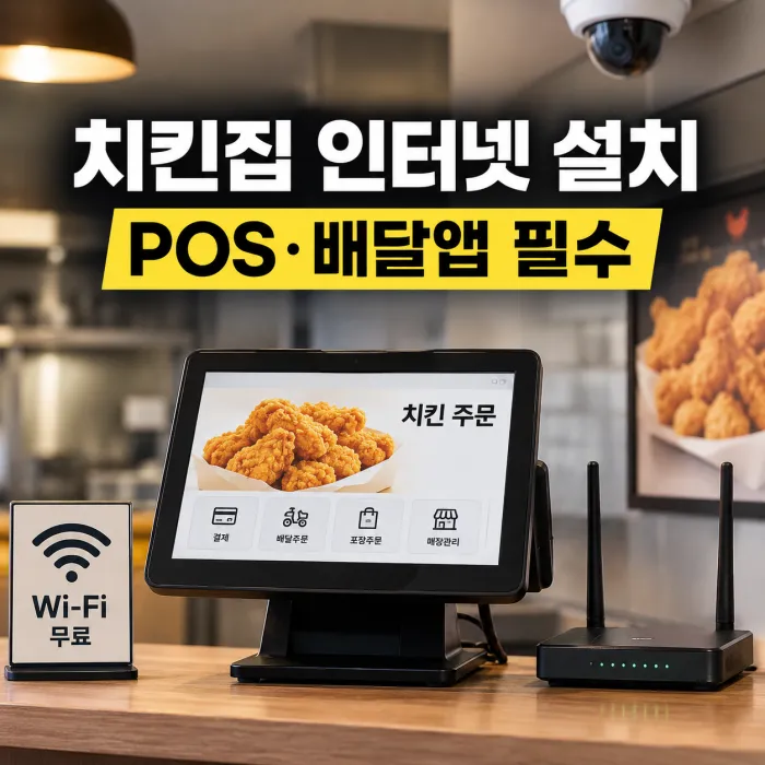 치킨집 인터넷 설치 POS 배달앱 CCTV 사업자 인터넷 가입