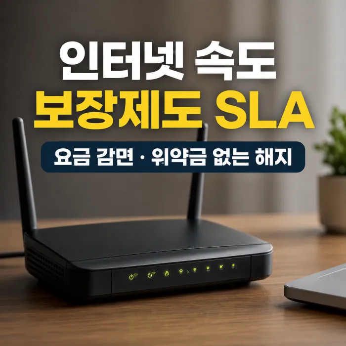 500메가 1기가 인터넷 최저보장속도와 SLA 요금 감면 및 위약금 없는 해지 기준