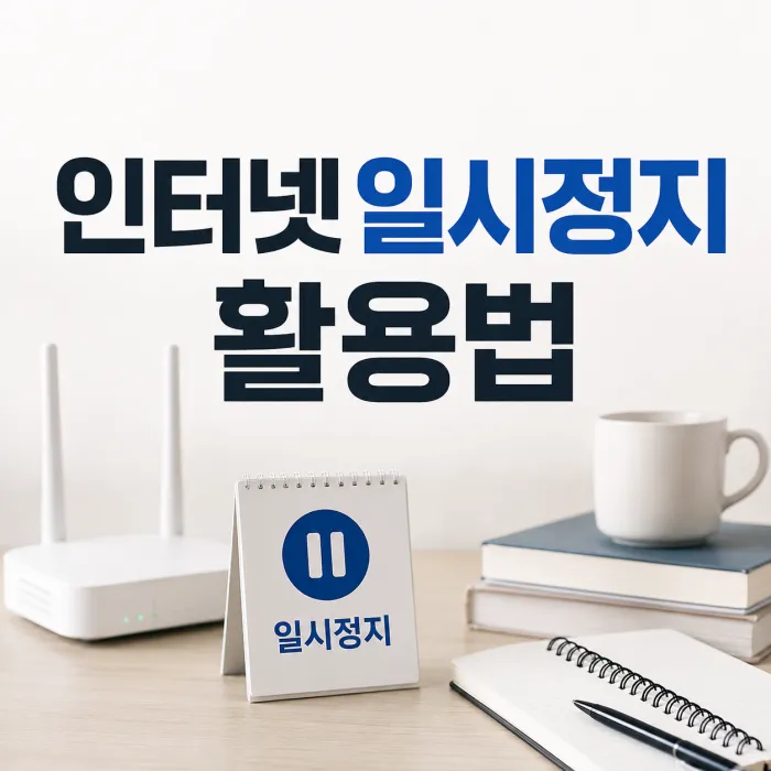 인터넷 미사용 기간 일시정지제도와 해지 비교 안내