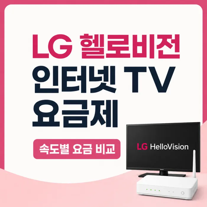 LG 헬로비전 인터넷 TV 광랜 기가라이트 1G 요금제 및 설치비 비교