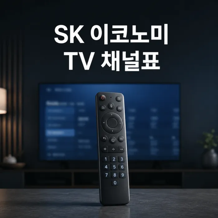 SK B tv 이코노미 TV 채널번호 분야별 정리