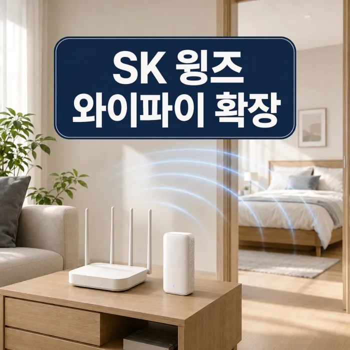 거실과 안방 와이파이 커버리지를 넓혀주는 SK 윙즈