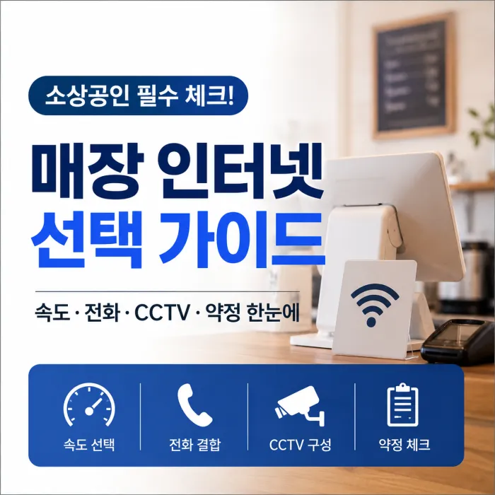포스기 CCTV 키오스크 사용 매장의 소상공인 인터넷 속도 비교