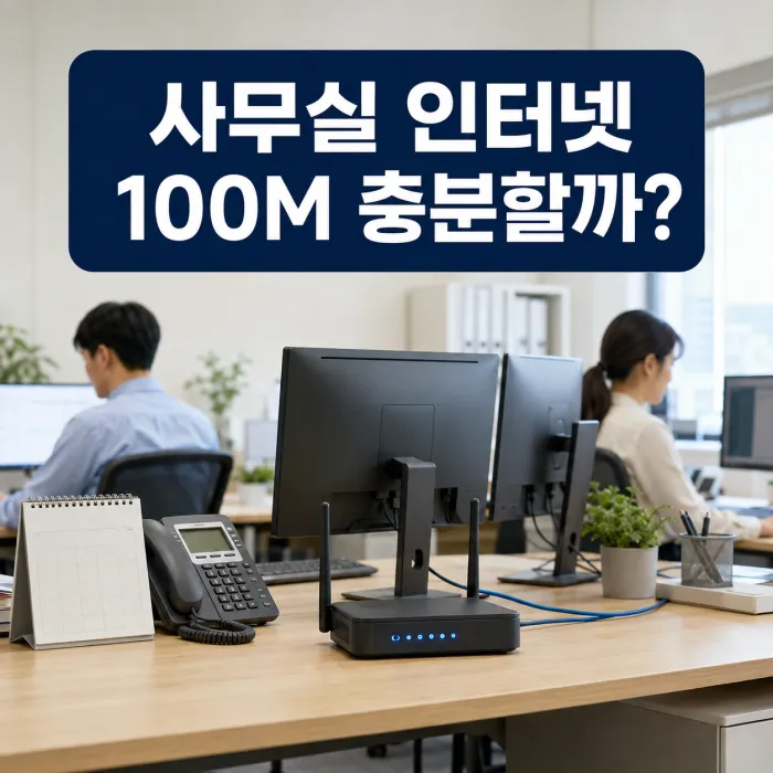 직원 수별 소규모 사무실 인터넷 100메가 500메가 비교