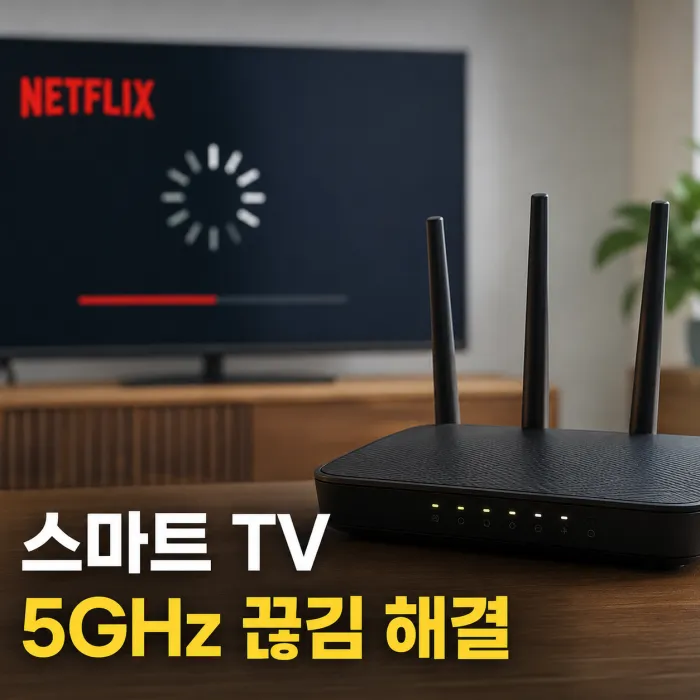 스마트 TV 5GHz 와이파이 끊김 해결 방법