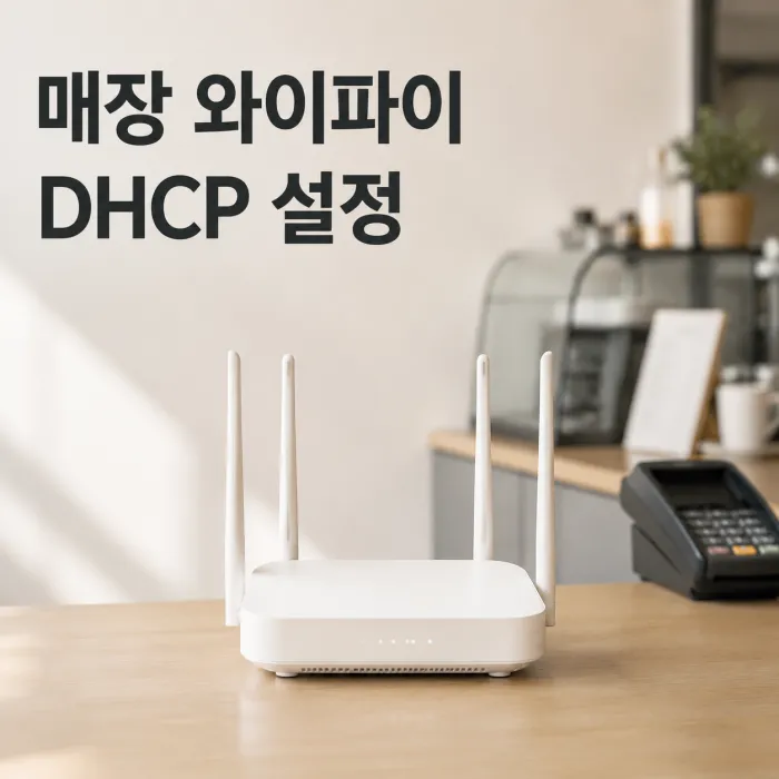 카페와 음식점 와이파이 IP 고갈을 줄이는 DHCP 임대 시간 설정 화면