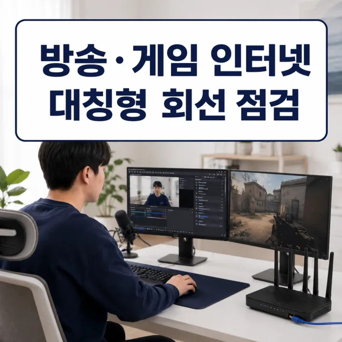 실시간 방송과 고사양 게이밍을 위한 대칭형 인터넷 회선 안내