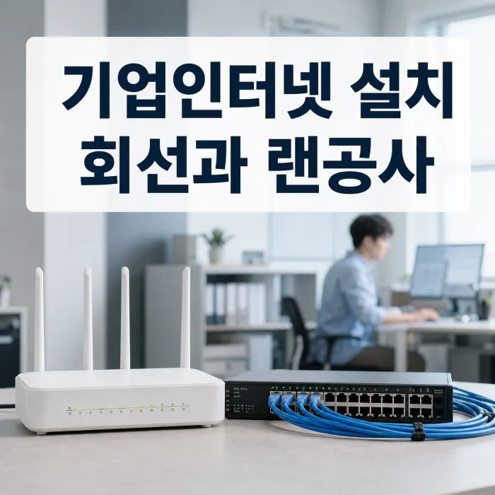 사무실 내부 배선과 통신 장비로 본 기업인터넷 회선 설치 범위