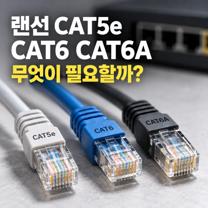 CAT5e CAT6 CAT6A 랜선 규격별 차이와 500M·1G 인터넷 연결에 필요한 이더넷 케이블 비교