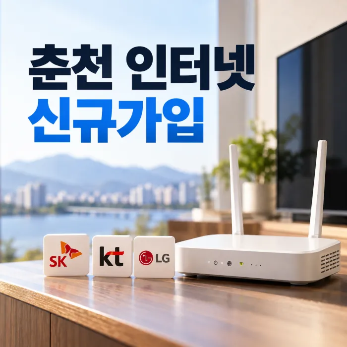 춘천 인터넷 신규가입 SK KT LG 통신사 비교와 와이파이 공유기 설치 이미지