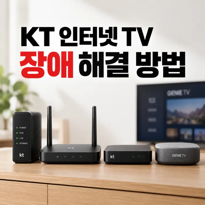 KT 인터넷 TV 장애 해결을 위한 모뎀 공유기 셋톱박스 장비 재부팅 방법