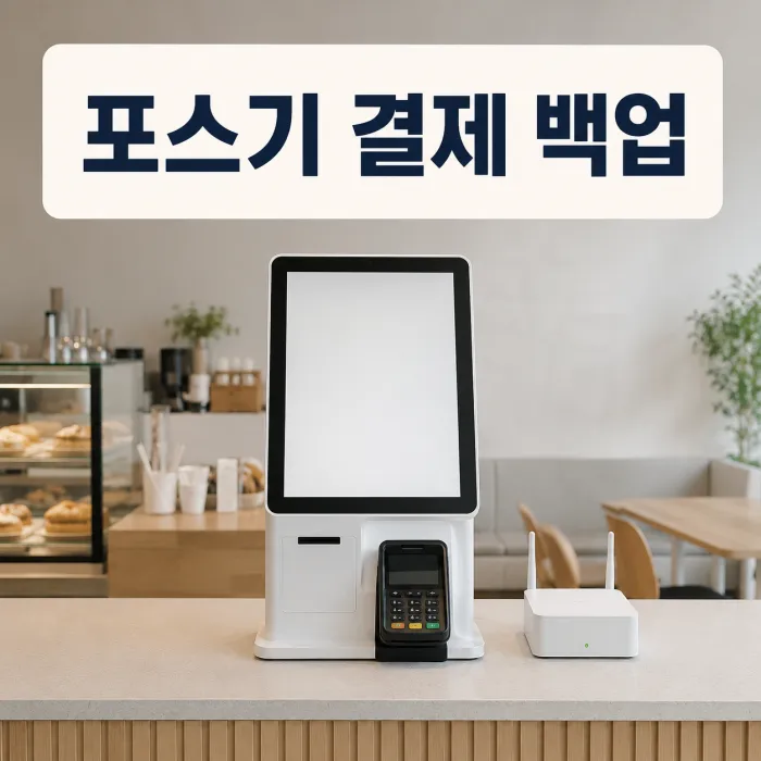 키오스크와 포스기가 연결된 무인 매장의 LTE 결제 라우터 백업 구성