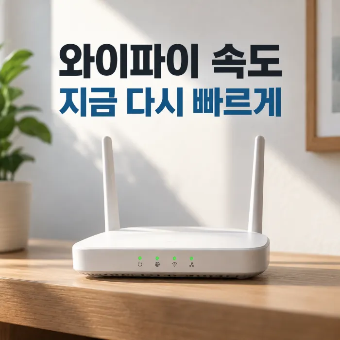 와이파이 인터넷이 느려졌을 때 속도 개선을 위해 점검하는 가정용 공유기