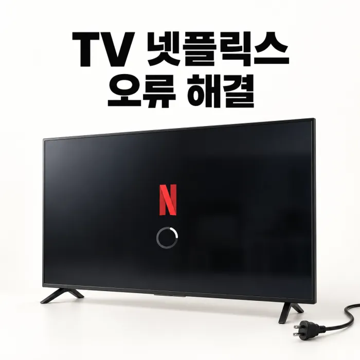 스마트TV 화면과 공유기 전원 상태를 확인하는 TV 넷플릭스 문제 해결 장면