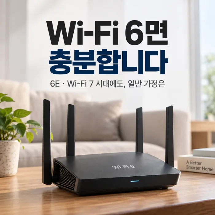 Wi-Fi 6E와 Wi-Fi 7 시대에도 일반 가정에 충분한 Wi-Fi 6 공유기와 가정용 무선 인터넷 환경